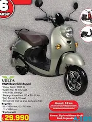 VOLTA VS2 ELEKTRİKLİ MOPED MOTOSİKLET fiyat ve kampanya bilgisi